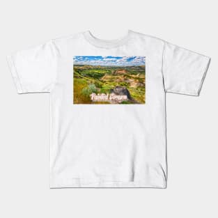 Painted Canyon Overlook North Dakota Kids T-Shirt